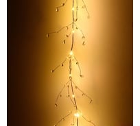 Гирлянда для дома Серпантин на батарейках 1,5 м, 18 ламп, LED, "Сверкающие хрусталики", (от 3хАА), Теплый белый 183-0001