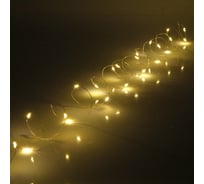 Гирлянда для дома Серпантин на батарейках 3,0 м, 30 ламп, LED, 1 режим, IP-20, Теплый белый 183-0202