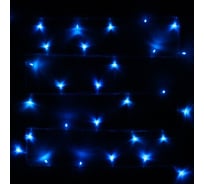 Гирлянда для дома Серпантин 16м, 180 ламп, LED, прозрачный провод, 8 режимов, IP-20, Синий (возможность соединения) 125-017