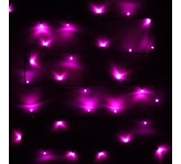 Гирлянда для дома Серпантин 3,5м, 36 ламп, LED, зеленый провод, 8 режимов, IP-20, Розовый 130-365