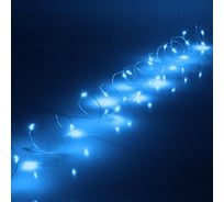 Гирлянда для дома Серпантин на батарейках 3,0 м, 30 ламп, LED, 1 режим, IP-20, Синий 183-0200