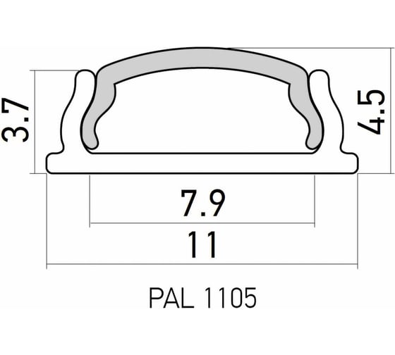 Профиль Jazzway PAL 1105 гибкий анодированный (2м) 5009523