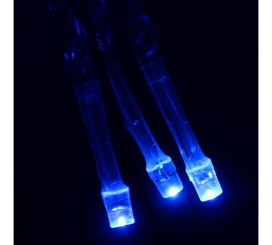 Гирлянда для улицы Серпантин ЗАНАВЕС ш3* в2,5м 480 ламп LED, прозрачный провод, 8 режимов, IP-54, Синий (возможность соединения) 183-142