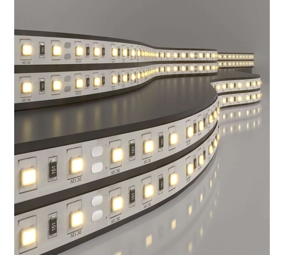 Светодиодная лента Elektrostandard 60Led, 14,4W, IP20, 3300K, теплый белый, 5050, 12V a027839