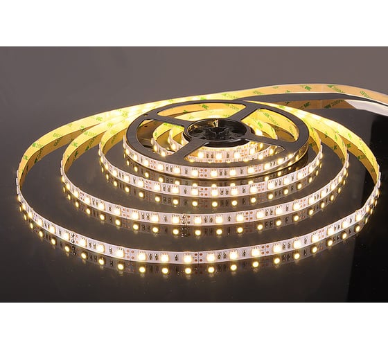 Светодиодная лента Elektrostandard 60Led, 14,4W, IP20, 3300K, теплый белый, 5050, 12V a027839