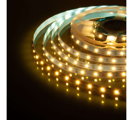 Светодиодная лента Elektrostandard 60Led 4,8W, IP20, 3300K, теплый белый (2835 12V 60Led 4,8W IP20) a040995