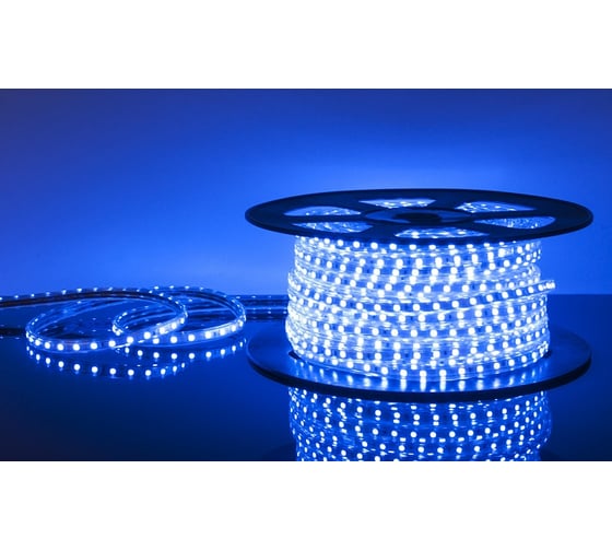 Светодиодная лента Elektrostandard 220V, 14,4W, 60Led, 5050, IP65, синий, 50 м LSTR003 22 a033711