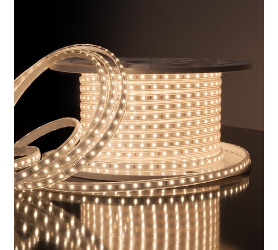 Светодиодная лента Elektrostandard Premium 220V, 9,6W, 60Led, 2835, IP65, 4200K, белая, 50м (LS010 220V) a041108