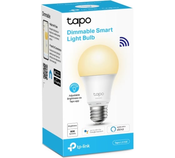 Умная лампа TP-Link Tapo L510E E27 8.7Вт 806lm Wi-Fi TAPO L510E