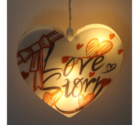 Гирлянда для дома Серпантин БАХРОМА "LOVE" ш2,5м* в0,45/0,65м 90 ламп LED, прозрачный провод, 8 режимов, IP-20, Теплый белый (возможность соединения) 725-980