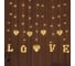 Гирлянда для дома Серпантин БАХРОМА "LOVE" ш2,5м* в0,45/0,65м 90 ламп LED, прозрачный провод, 8 режимов, IP-20, Теплый белый (возможность соединения) 725-980 9