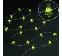 Гирлянда для дома Серпантин "Ёлочка новогодняя" (2,9*1,8см) на батарейках 2,0 м 20 ламп LED, 1 режим, IP-20, Теплый белый (батарейки CR2032) 183-0404