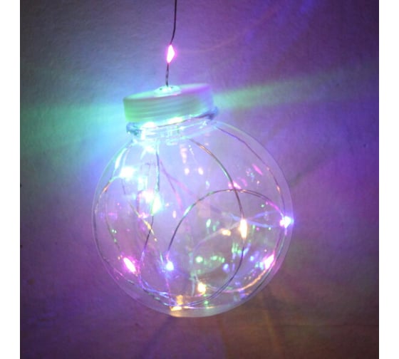 Гирлянда для дома Серпантин БАХРОМА "Шар" ш2,5 м* в0,5/0,8м 200 ламп LED, d-8 см, 1 режим, IP-20, Мультицвет 183-122
