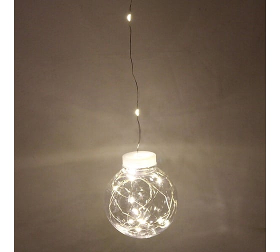 Гирлянда для дома Серпантин БАХРОМА "Шар" ш2,5 м* в0,5/0,8м 200 ламп LED, d-8 см, 1 режим, IP-20, Белый 765-038