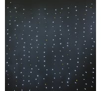 Гирлянда для улицы Серпантин ЗАНАВЕС "Мерцание" ш2* в1,5 м 320 ламп LED, прозрачный провод, 1 режим, IP-54, Белый/Теплый белый мерцает (возможность соединения) 725-553