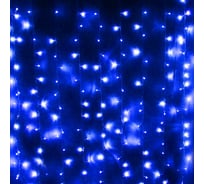 Гирлянда для дома Серпантин ЗАНАВЕС ш3,0* в2,5 м 480 ламп LED, прозрачный провод, 8 режимов, IP-20. Синий (возможность соединения) 138-005