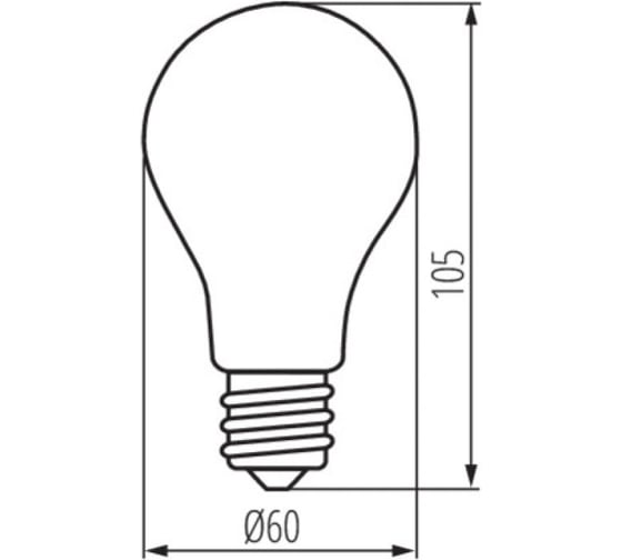 Светодиодная лампочка KANLUX XLED, филаментная, A60, 10W, WW, матовая, 1520LM 29615