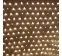 Гирлянда для улицы Серпантин СЕТКА "Мерцание" ш2,0* в1,5 м 192 ламп LED, прозрачный провод, 1 режим,IP-54, Теплый белый (возможность соединения) 183-388