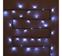 Гирлянда для улицы Серпантин "Мерцание" 11м 120 ламп LED чёрный провод, 1 режим,IP-54, Белый (возможность соединения) 183-743