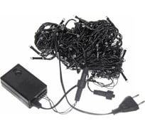 Гирлянда для улицы Серпантин 20м 240 ламп LED чёрный провод, 8 режимов IP-54, Розовый (возможность соединения) 183-011