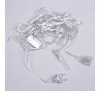 Гирлянда для дома Серпантин 4,0 м 20 ламп LED с насадками ЛЬДИНКА, прозрачный провод, 1 режим.,IP-20 Белый (возможность соединения) 725-969