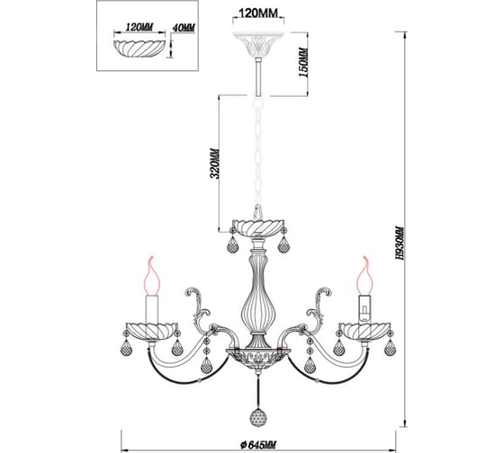 Люстра J-LIGHT BELLA 1142/5