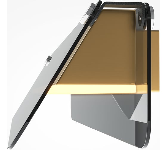 Настенный светильник (бра) MAYTONI Flat LED 10W Черный и Латунь MOD296WL-L10BS3K