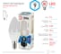 Светодиодная лампа ЭРА LED B35-9W-840-E14, свеча, 9Вт, нейтральный, E14 10/100/4000 Б0047936 4