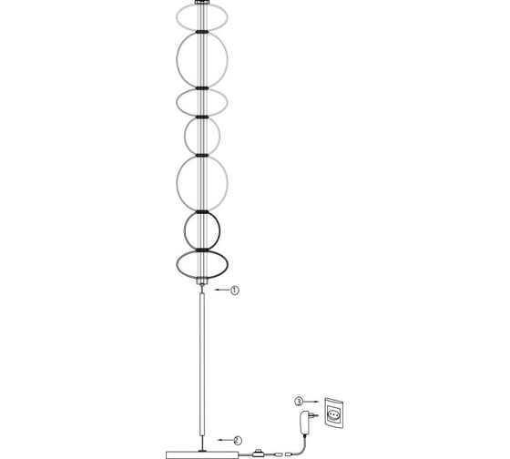 Напольный светильник (торшер) MAYTONI Futuro LED 40W Латунь MOD307FL-L40BS3K