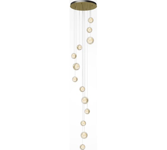 Подвесной светильник MAYTONI Pharao LED 56W Черный и Латунь MOD361PL-L58BS3K