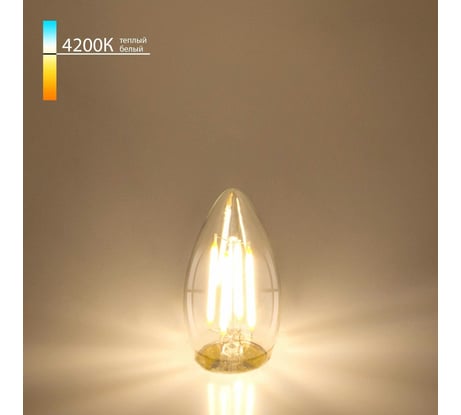 Светодиодная лампа Elektrostandard BLE2706 свеча F 9W 4200K E27 C35 прозрачный a048283