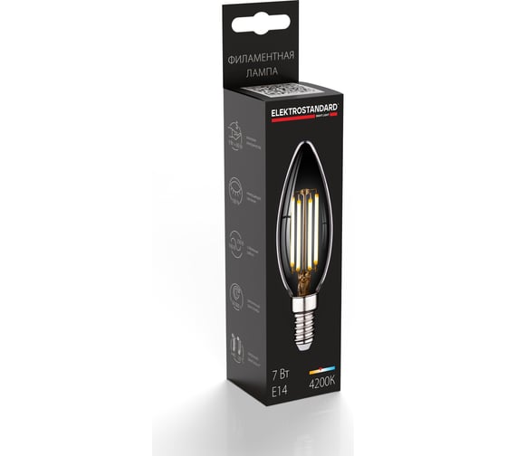 Светодиодная лампа Elektrostandard BLE1412 свеча 7W 4200K E14 C35 прозрачный a049116