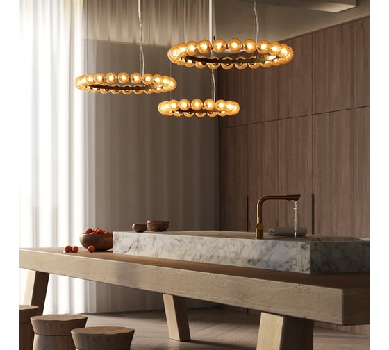 Подвесной светильник MAYTONI Ambre LED 32W Латунь MOD331PL-L32BS3K