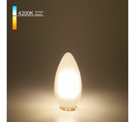 Светодиодная лампа Elektrostandard, свеча 7W 4200K E14 C35 белый матовый BLE1410 a049063