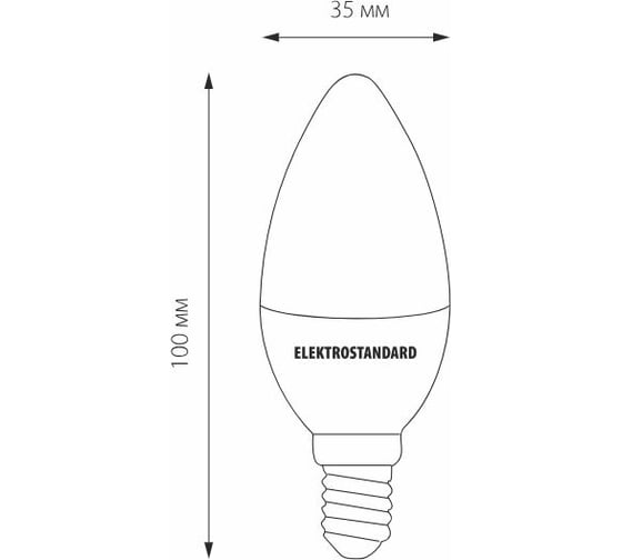 Светодиодная лампа Elektrostandard, свеча 7W 4200K E14 C35 белый матовый BLE1410 a049063