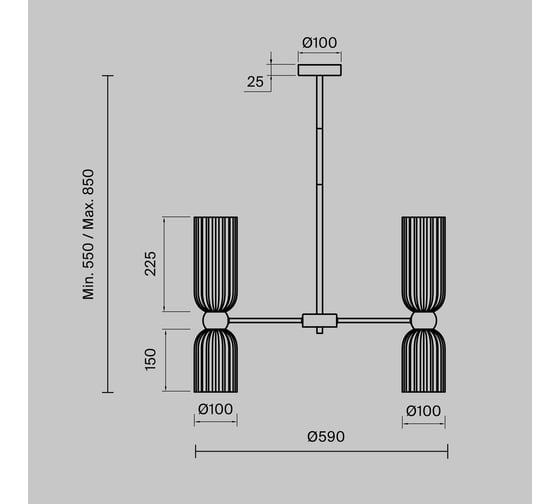 Подвесной светильник MAYTONI Antic 10хE14x40W Золото MOD302PL-10GR
