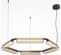 Подвесной светильник MAYTONI Flat LED 60W Черный и Латунь MOD296PL-L60BS3K