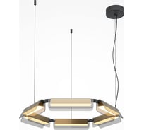 Подвесной светильник MAYTONI Flat LED 40W Черный и Латунь MOD296PL-L40BS3K