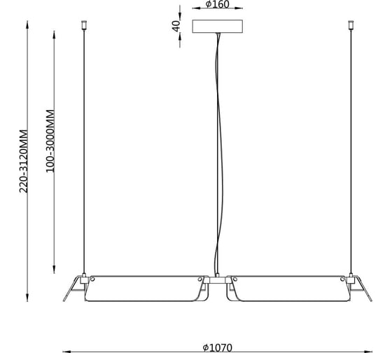 Подвесной светильник MAYTONI Flat LED 60W Черный MOD296PL-L60BC3K