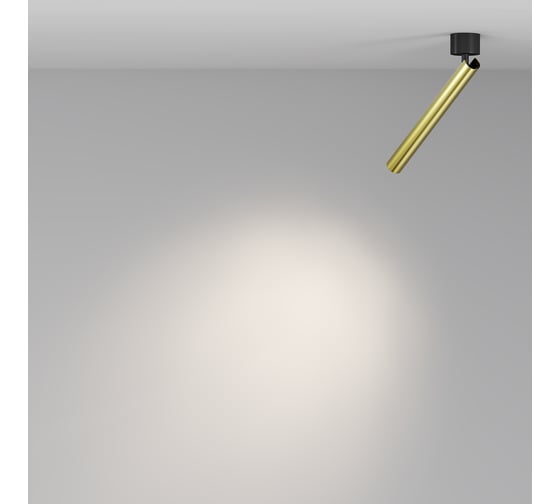 Потолочный светильник MAYTONI Focus T LED 6W Черный и Латунь C141CL-L300-6W4K-BBS