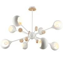 Потолочная люстра IMEX MD.4902-8-S WH+WOOD