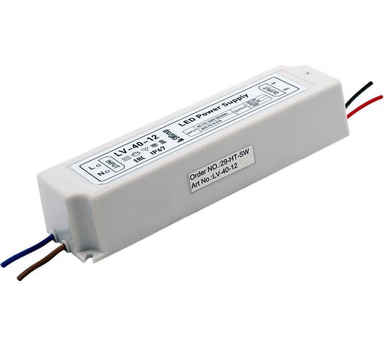 Блок питания SWG для ленты IP67 пластик 40W, 12V, LV-40-12 00000000274