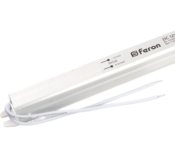 Электронный трансформатор FERON LB001 для светодиодной ленты 60W 12V ультратонкий драйвер 41345