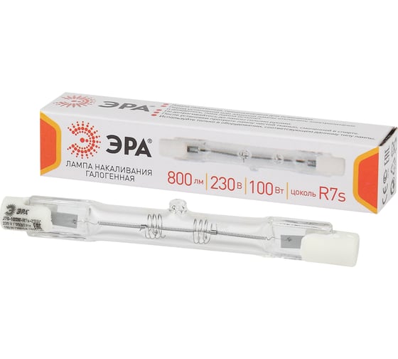 Галогенная лампа ЭРА J78-100W-R7s-230V, J78, 100Вт, нейтральный, R7s 10/500/36000 Б0048491