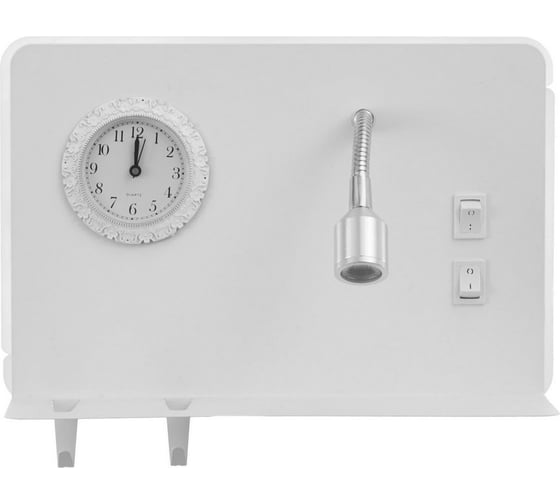 Бра с часами BayerLux 86105/2 LED 7+1Вт белый 25x10x17 см 5051243