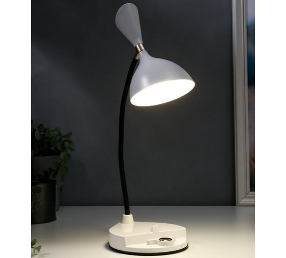 Настольная сенсорная лампа BayerLux 1521/1WT LED 4Вт АКБ USB 3 режима белый 14,3х12х35 см 5378681