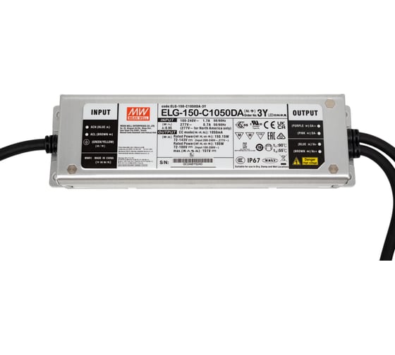 LED-драйвер Mean Well, ELG-150-C1050DA-3Y AC-DC 150.2Вт Т02614262