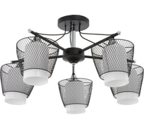 Люстра BayerLux "Мирра" 5x60Вт E27 черный 56х56х30 см. 4537103