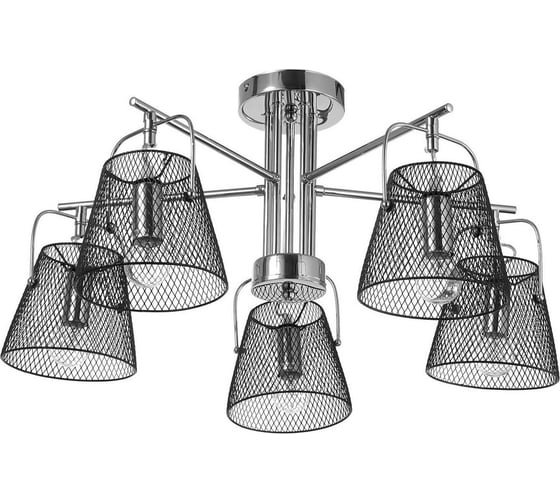 Люстра BayerLux 662403/5 40Вт E14 черный-хром 63х63х30 см 4625878 1