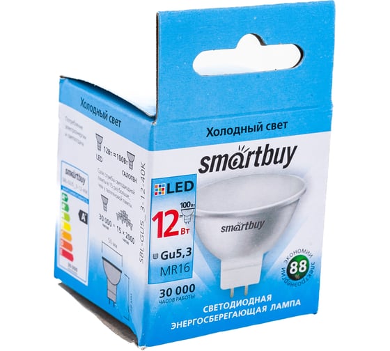 Лампа Smartbuy LED SBL-GU5_3-12-40K